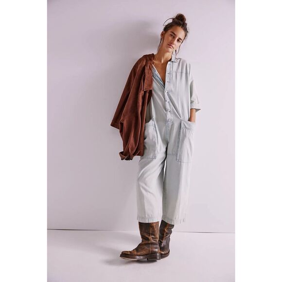 New Free People X We The Free Margarita Cord Jumpsuit L - Picture 1 of 9